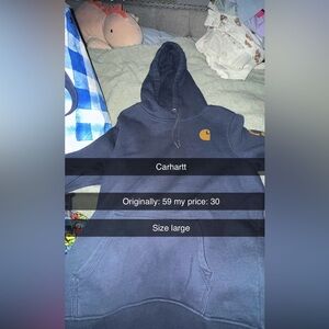 Carhartt Dark Blue Pullover Hoodie